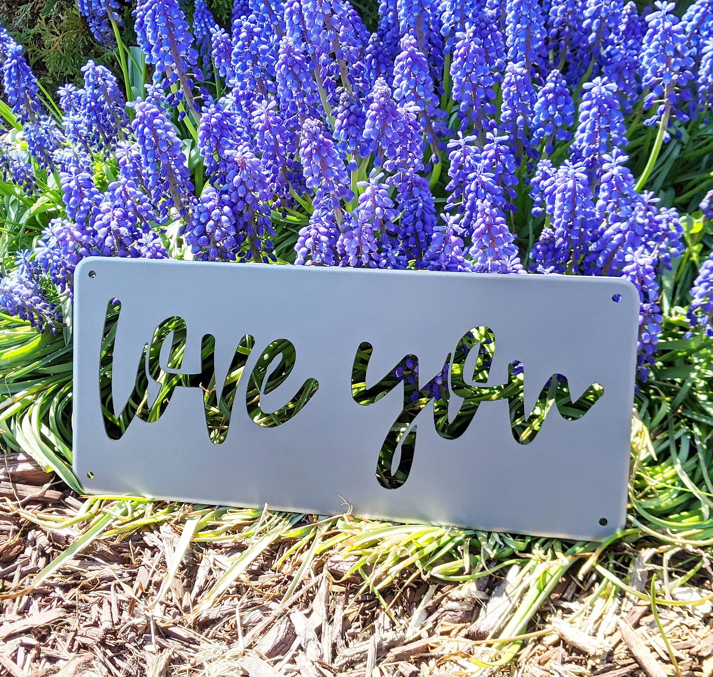 Love You Metal Wall Sign  