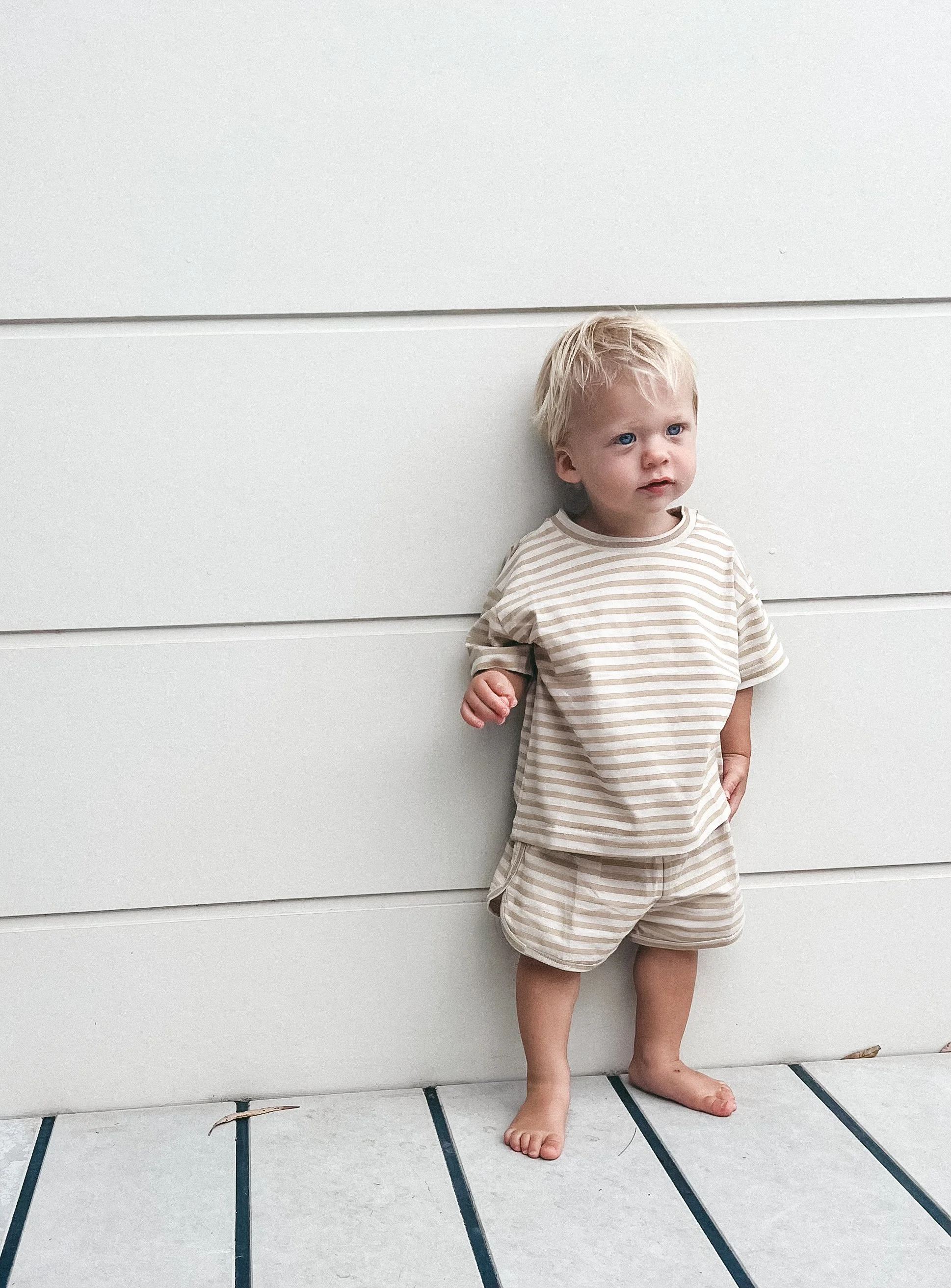 Essential Stipe Tee - Natural