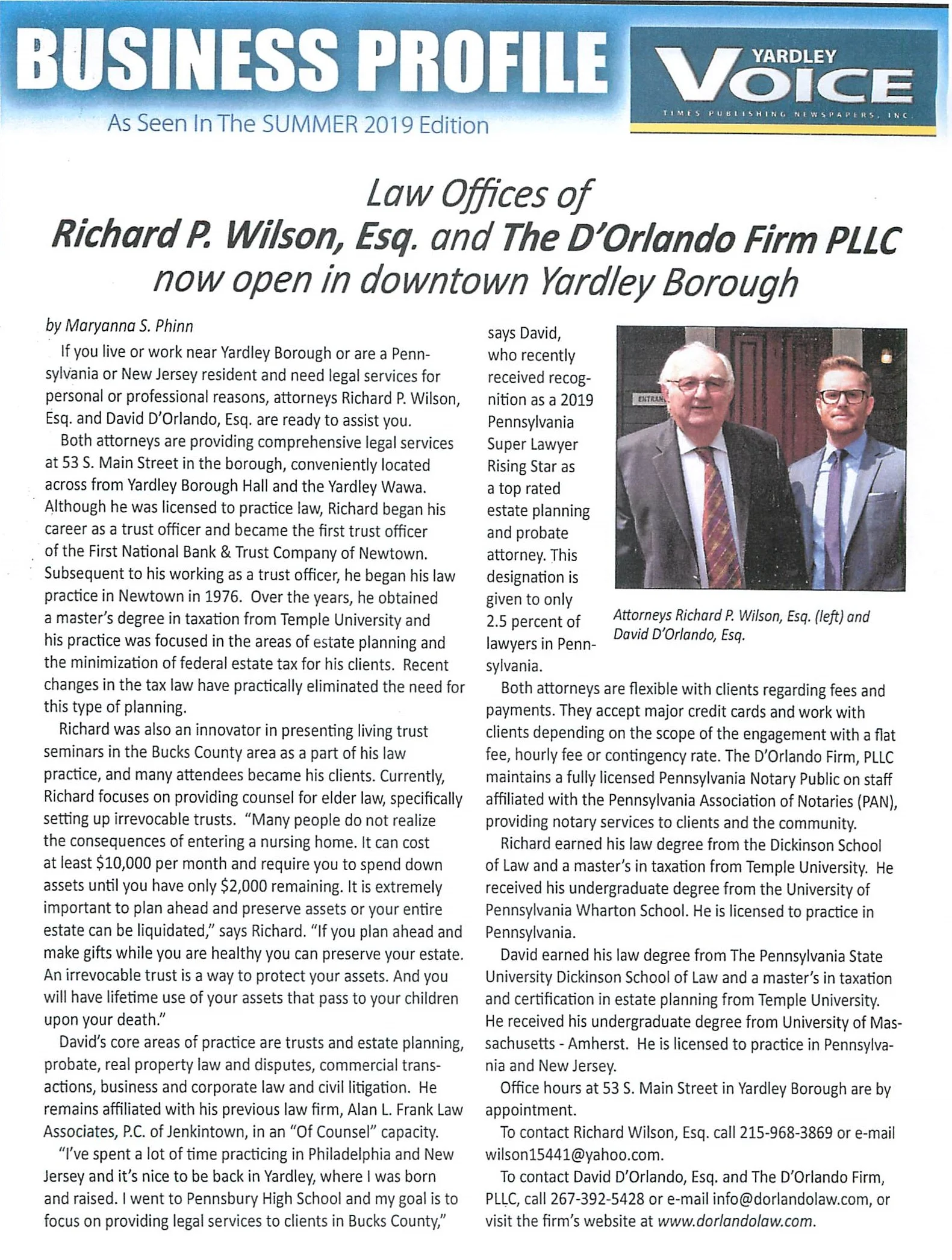Yardley Voice - Biz Proifile - Summer 2019 - FULL.jpg