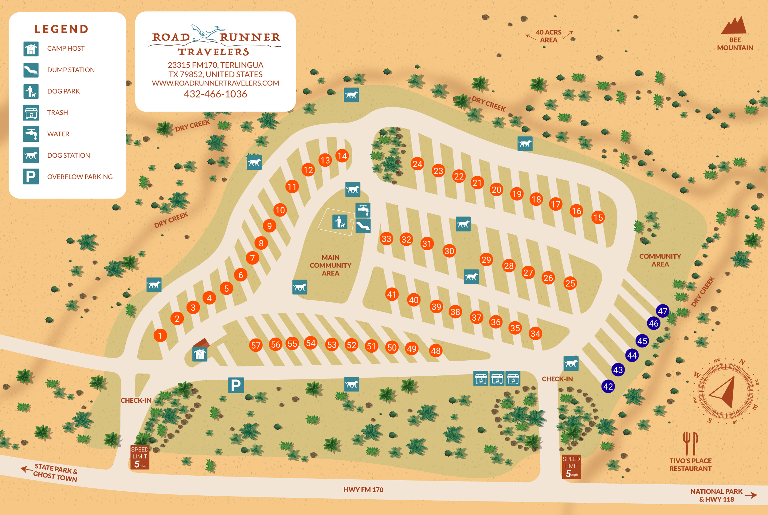 Park Map — Big Bend National Park RV Park