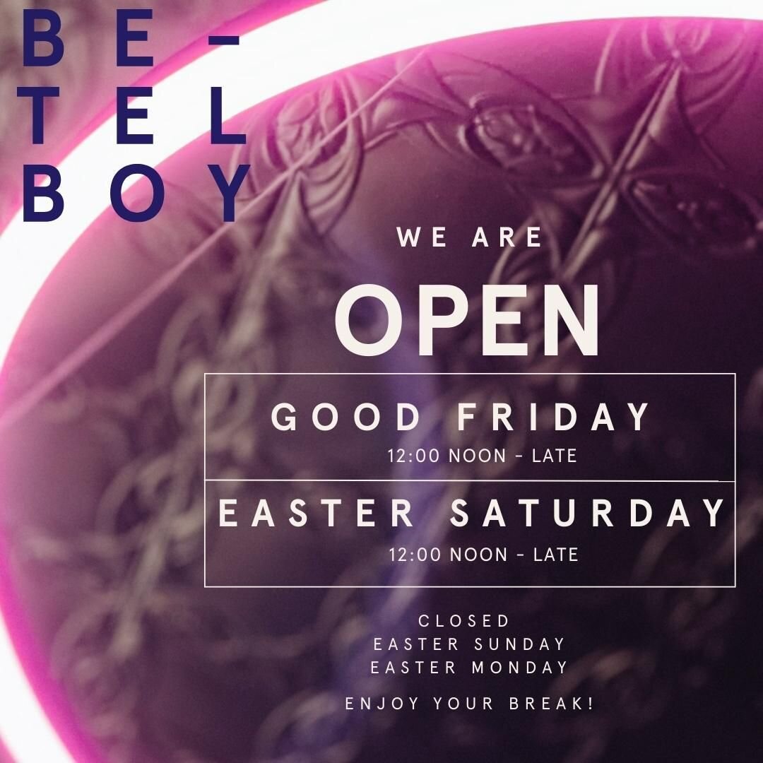 Need a last minute Easter booking?

We will be open Good Friday &amp; Easter Saturday for a cheeky cocktail or pan Asian inspired fair...