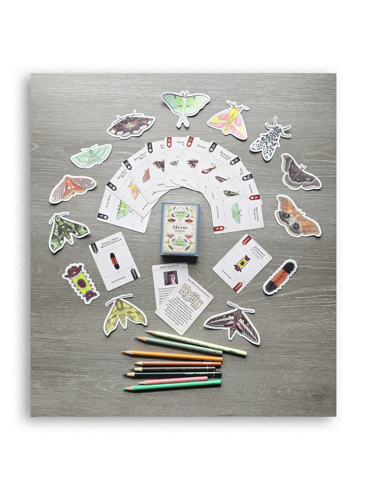 playing cards - moths