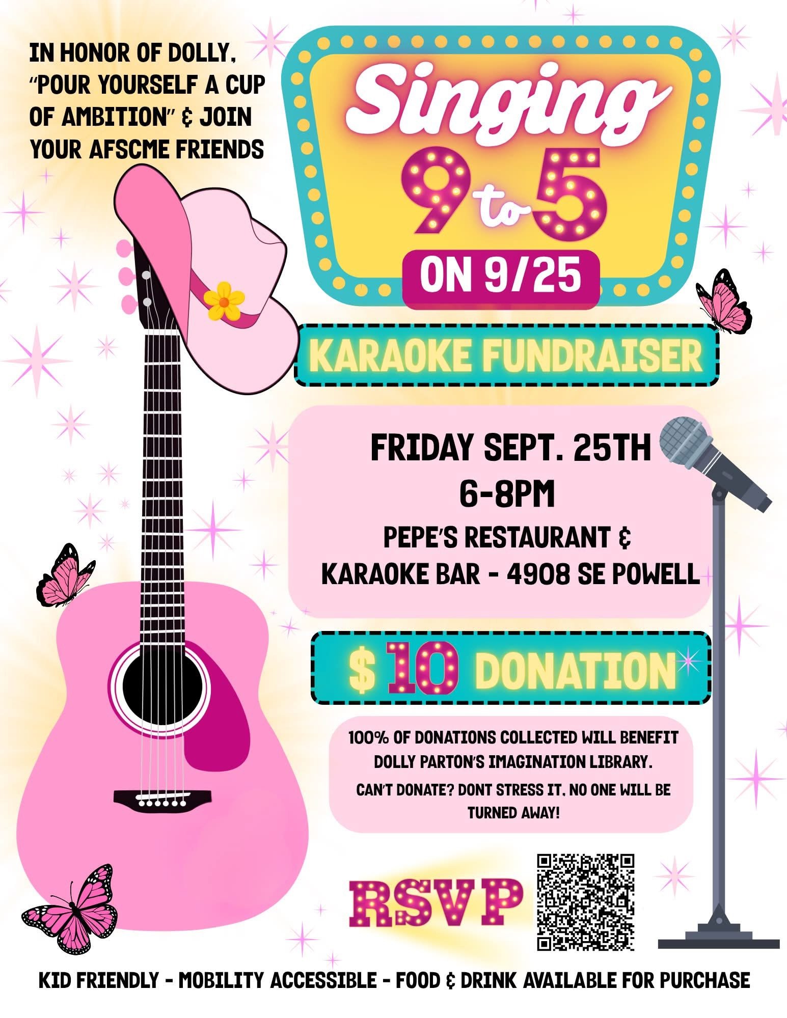 Singing 9 to 5 Karaoke Fundraiser