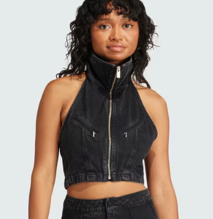 FASHION MONTREAL DENIM CROPPED VEST