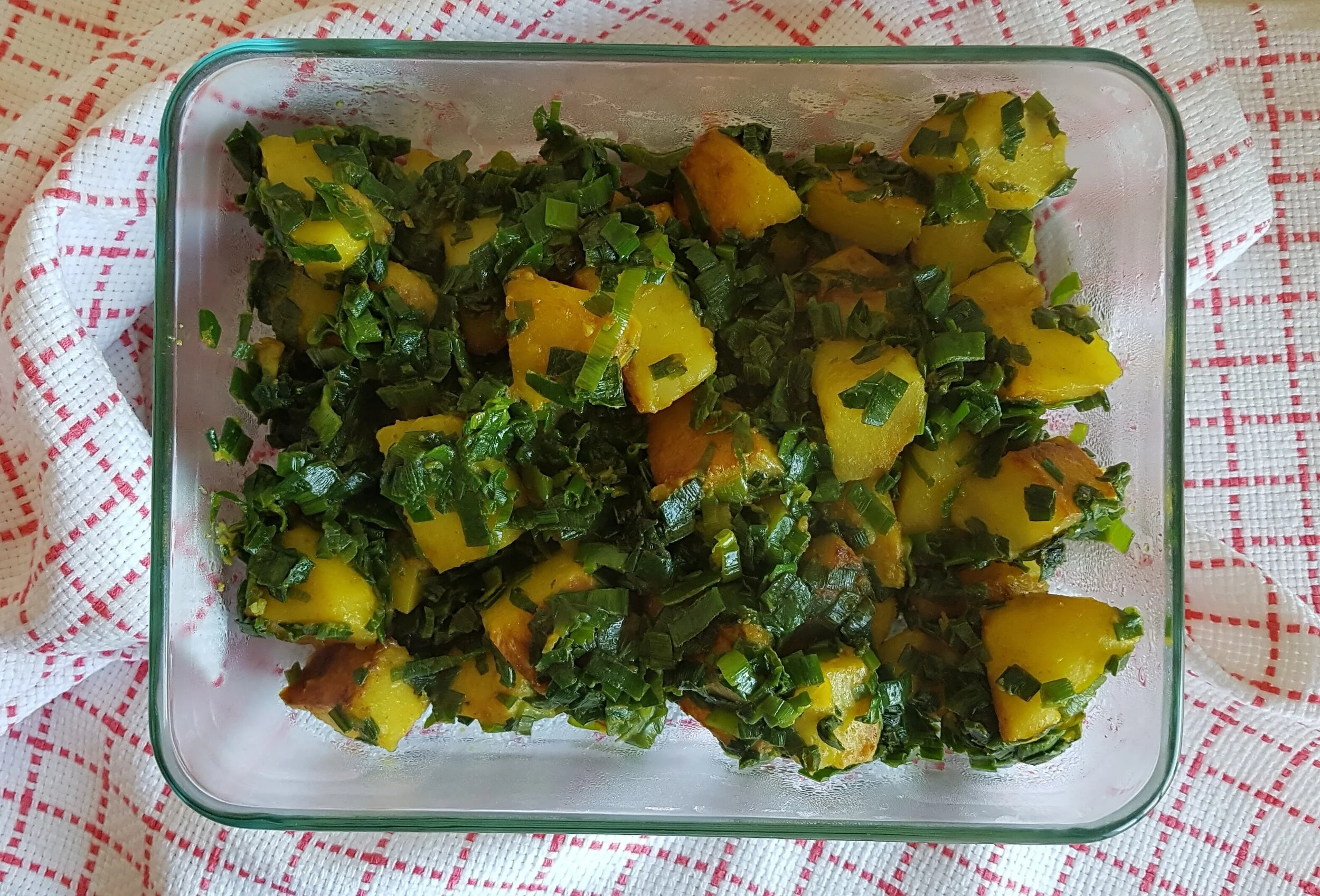 Grandma’s spring onion greens &amp; potatoes