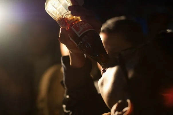 A Coke drinking contest for the teetotalers. I suggested a Coke snorting contest but the organiser wouldn’t hear of it.