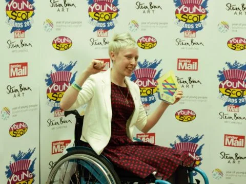 Rachel Tidmore, winner of the Year of Young People Champion of the Year award sponsored by Steven Brown Art