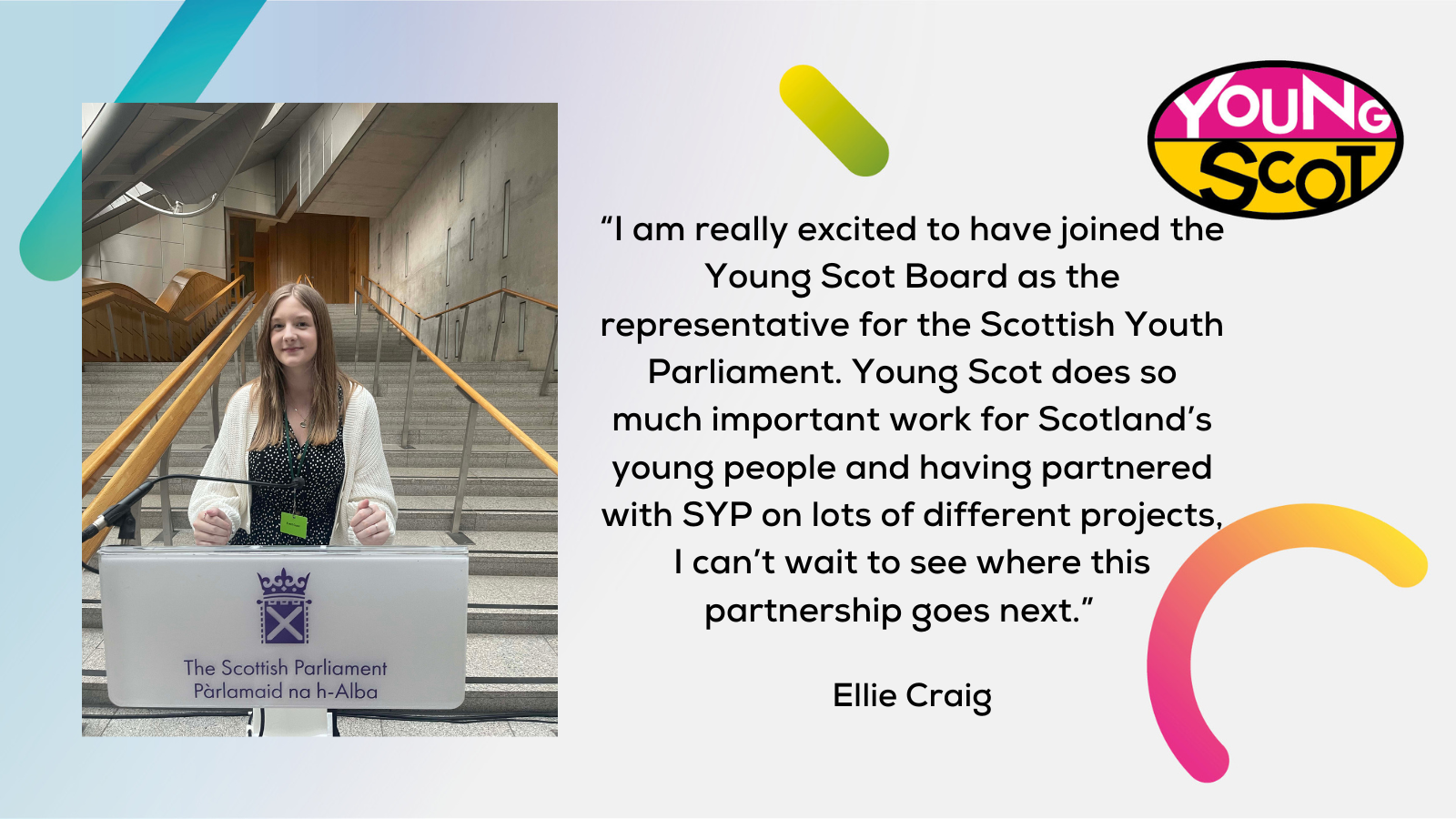 Scottish Youth Parliament trustee joins Young Scot Board  