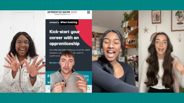 Young Scot's Creator Collective supported the Scottish Apprenticeship Week campaign