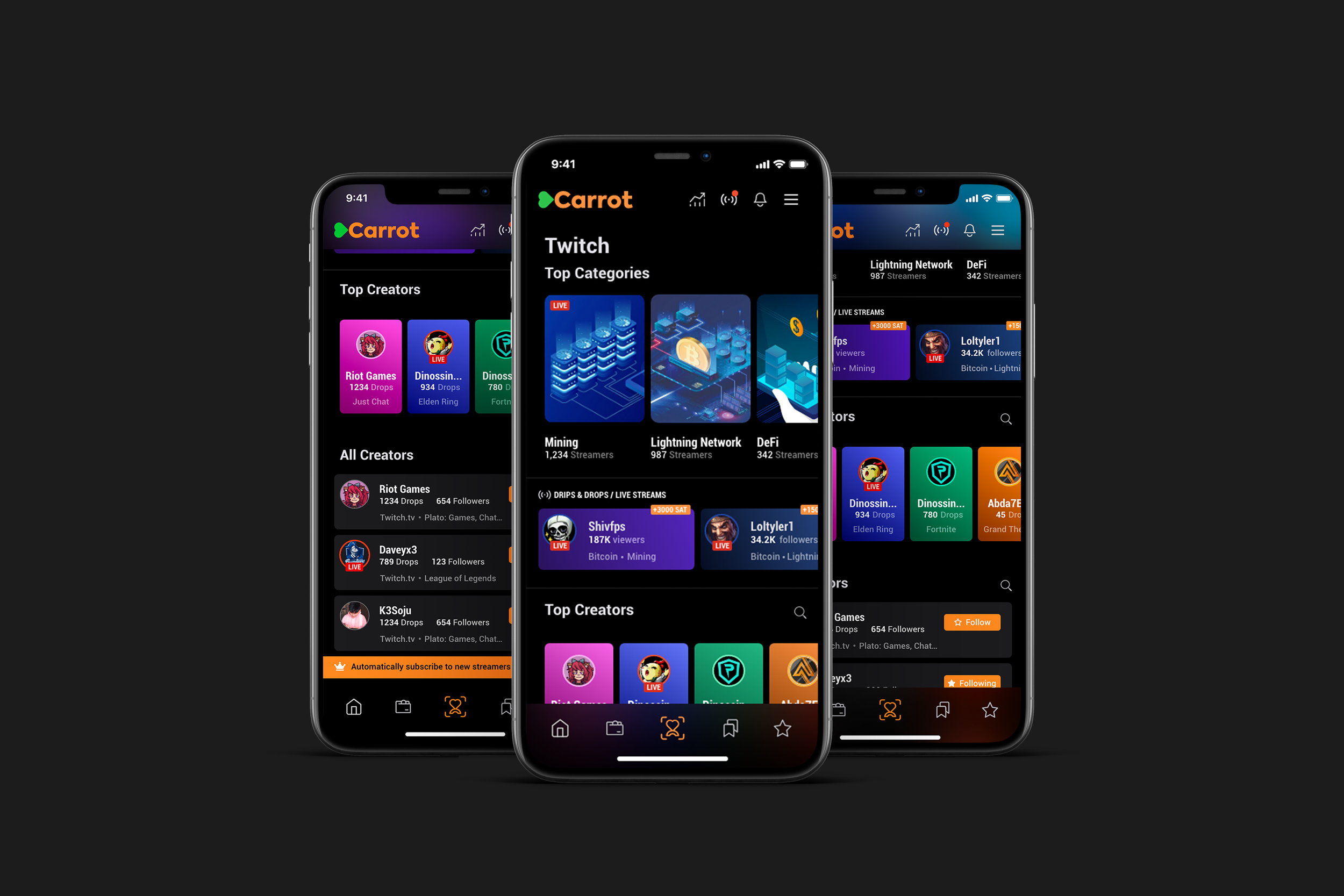 Carrot app - Upcoming
