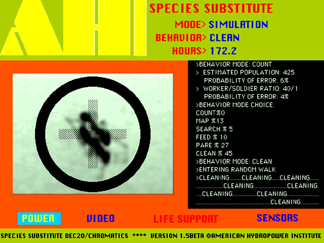 A screenshot from a DEC VT241 terminal of the Species Substitute Operator’s Monitor, apparently preparing to enter PARE mode.