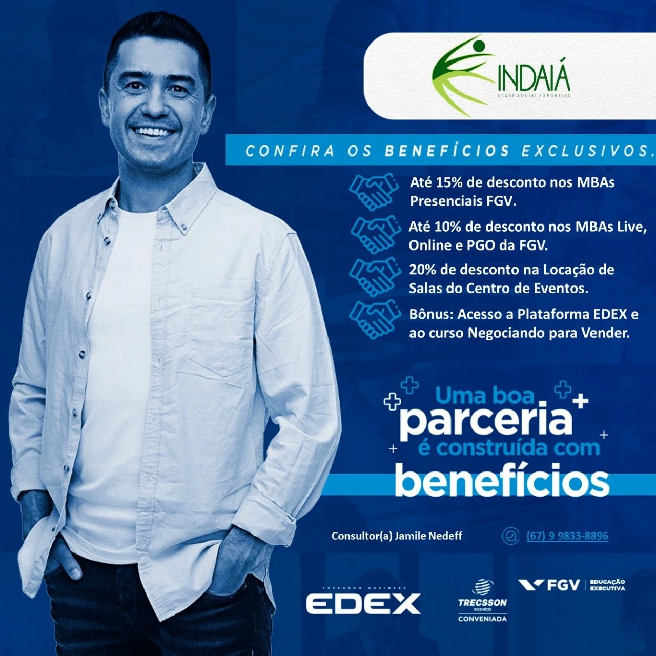 Parceria garante descontos para sócios e colaboradores do Indaiá na Trecsson Business