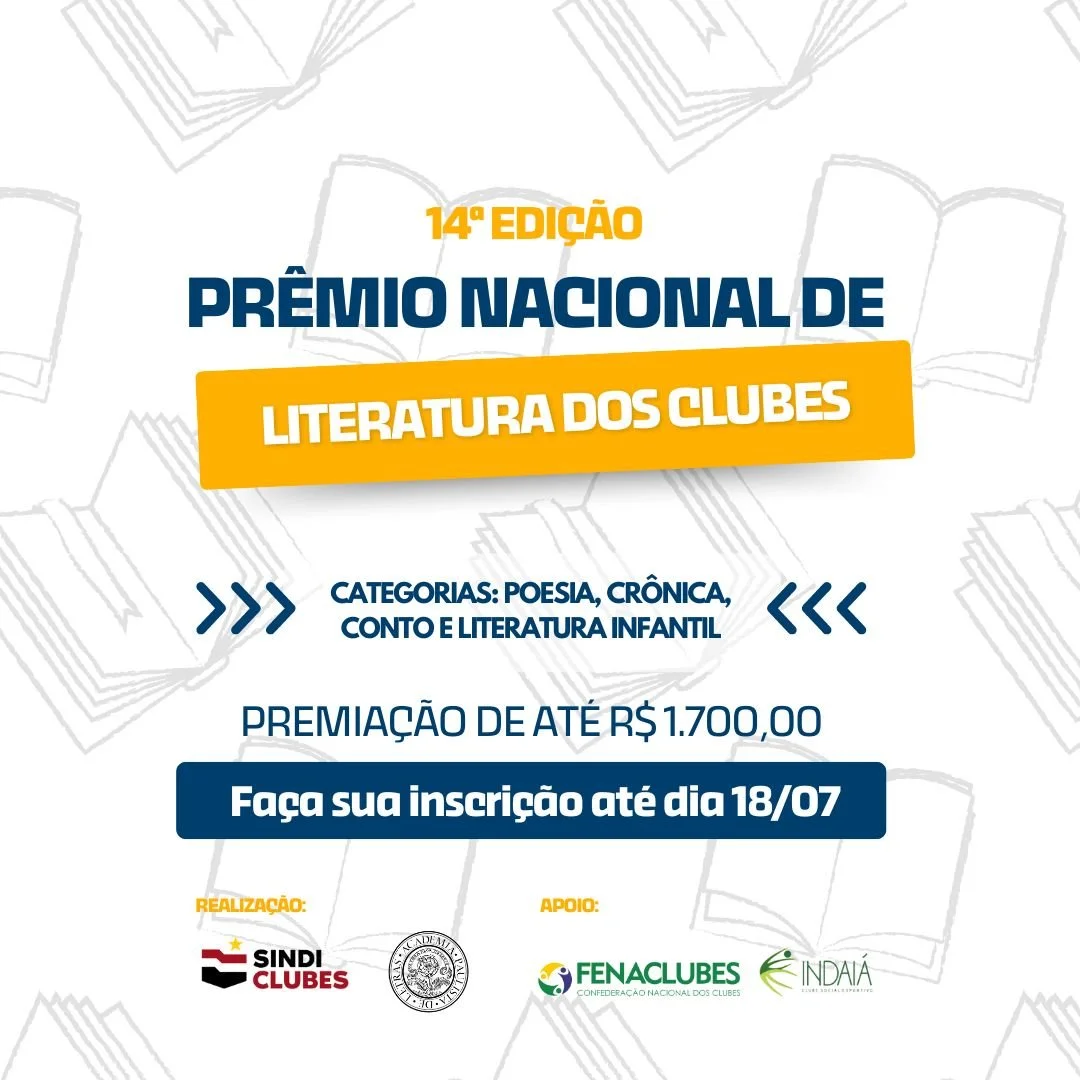 Clube Indaiá incentiva associados a participarem do Prêmio de Literatura dos Clubes
