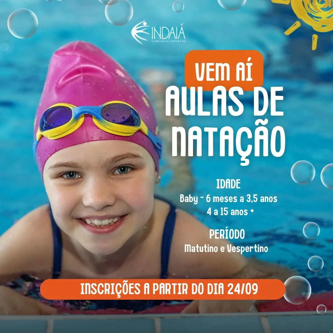 Inscrições para aulas de natação abrem dia 24