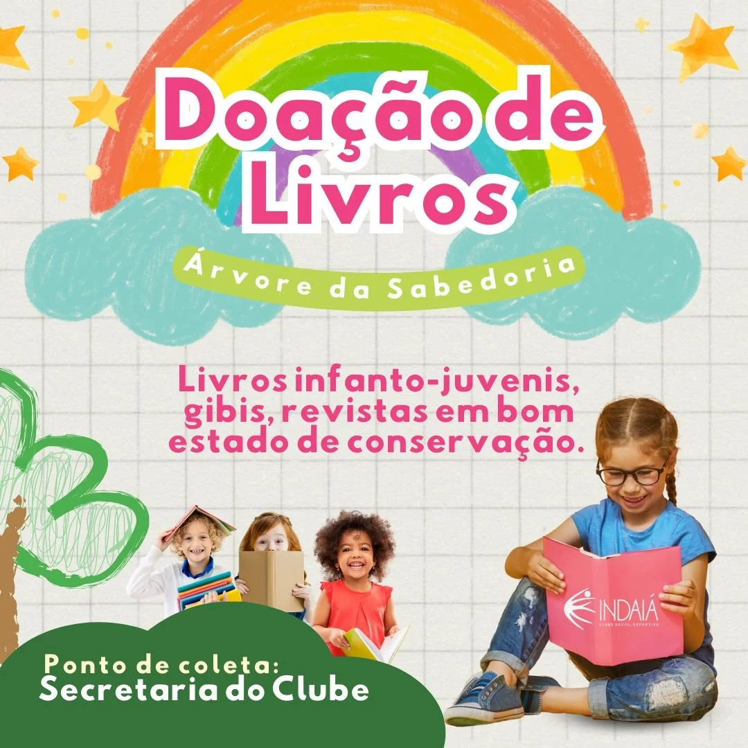 Árvore da Sabedoria: Indaiá lança projeto de incentivo à leitura e recebe doações de livros