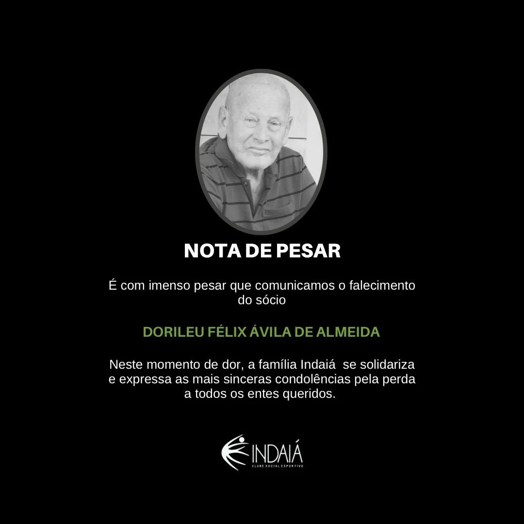 NOTA DE PESAR – DORILEU FÉLIX ÁVILA DE ALMEIDA