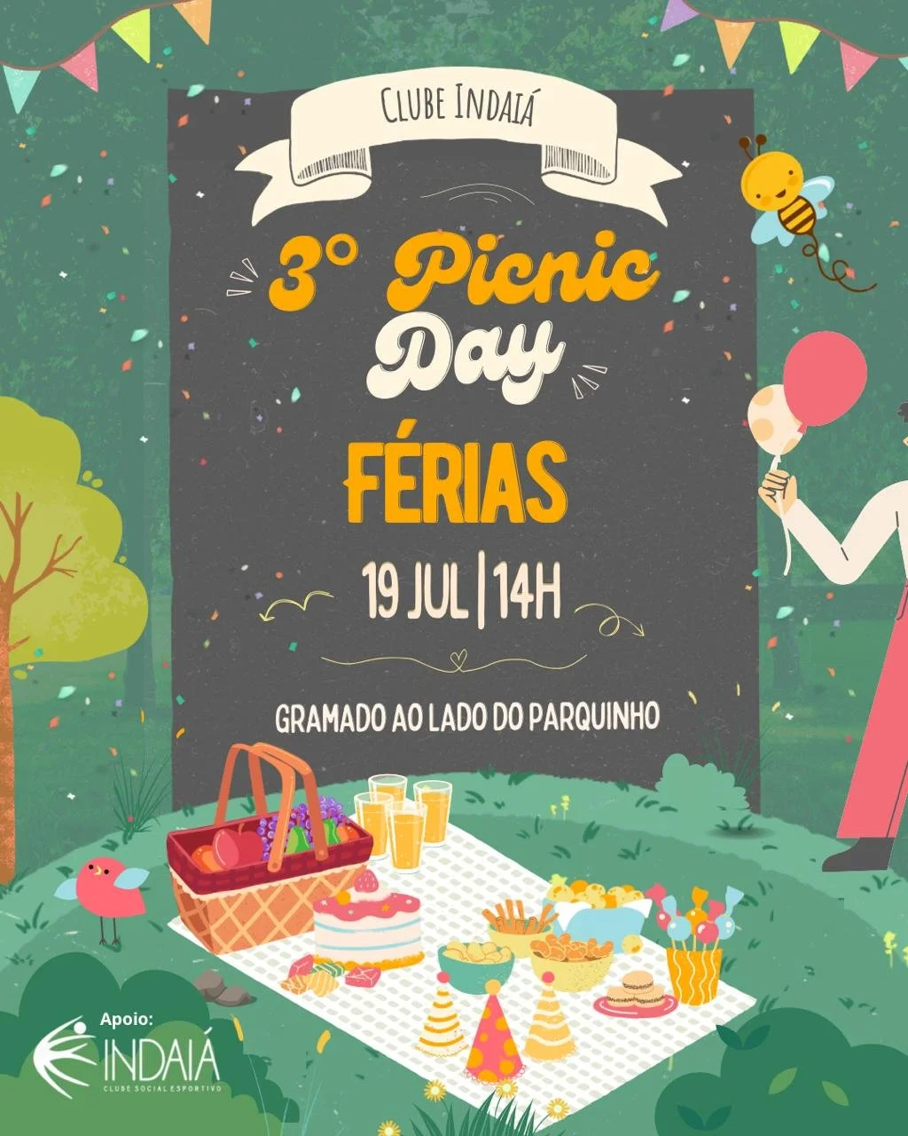 3ª edição do Picnic Day promete mais uma tarde de diversão no Clube Indaiá
