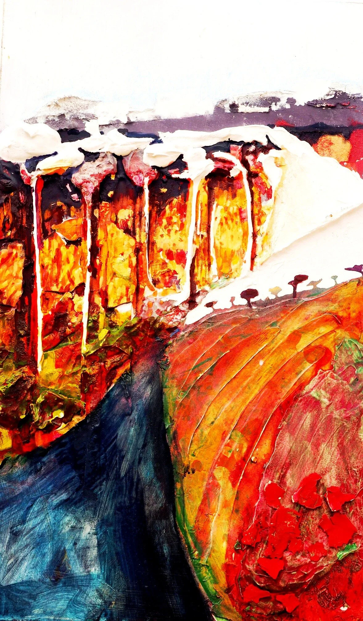 Backies ( Golspie ) Mixed Media on Panel 40 x 30 cms