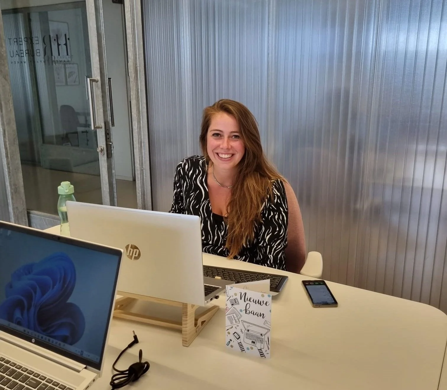 Eerste werkdag van Ellen!