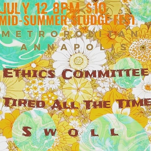 Show Friday in Annapolis at @metropolitanannapolis with @ethicscommittee @tiredallthetimeband and @ca8almusic . Music starts at 8. Gonna be fun one!