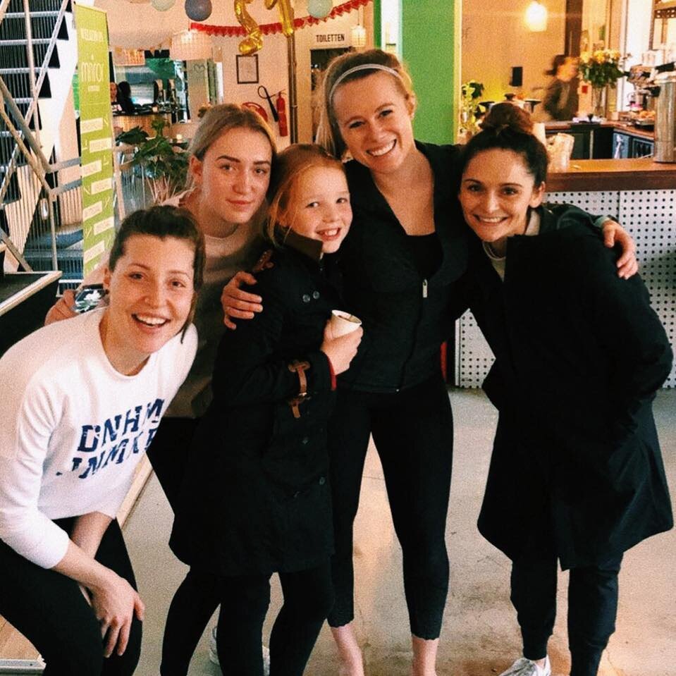  Merida Miller, along with two of our Mind &amp; Movement coaches Eloise and Karli, one of our mentors Elena, and one of the girls from our courses!  