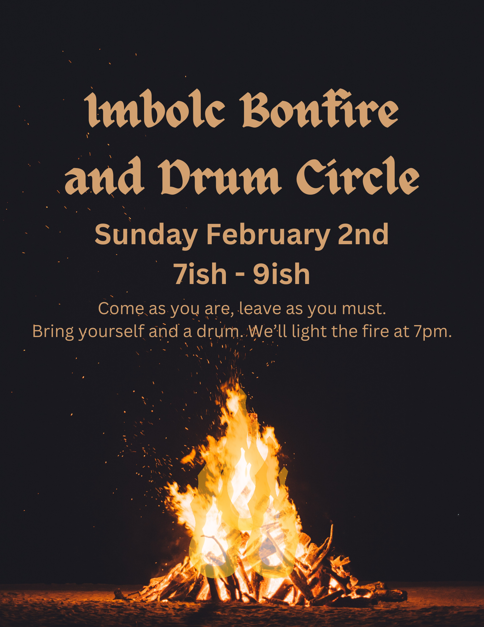 Imbolc Bonfire and Drum Circle