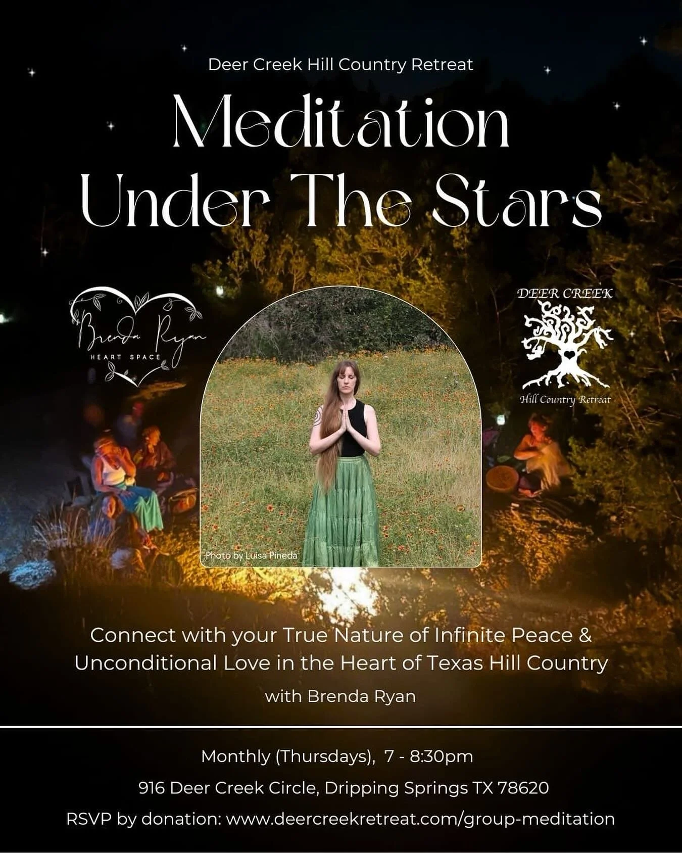 Our next Meditation is Thursday, 11/20 at 7pm 🙏✨
RSVP: https://www.deercreekretreat.com/group-meditation
@brendaryanheartspace