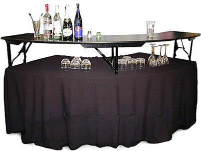 6' Skirted Serpentine Bar | $30