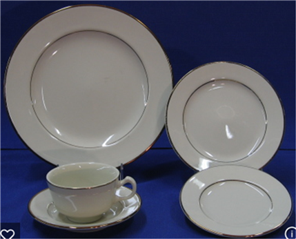 Ivory with Gold Trim Dinner Plates 10.25" | $0.45