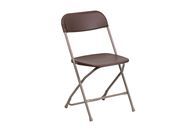 Brown Plastic Folding Chairs | $1.25