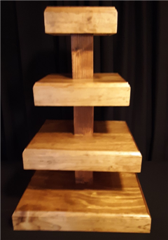 4 Tier Wood Cupcake Stand | $5