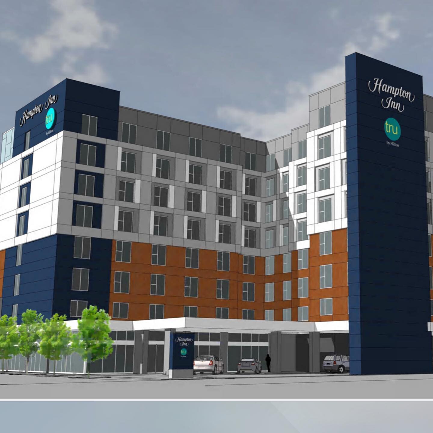 A new dual branded Hampton Inn and TRU coming to the Gulch in Nashville, TN!