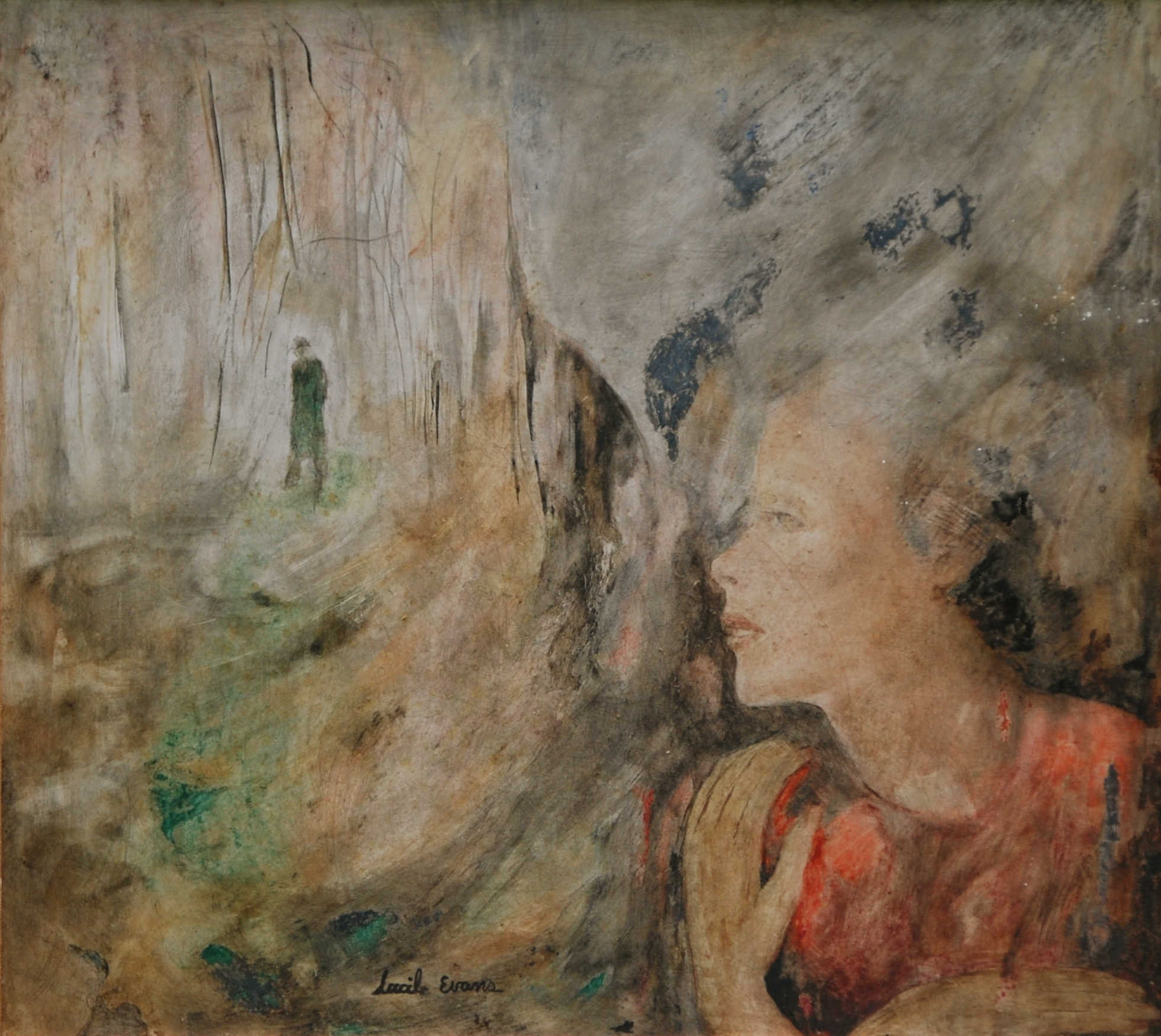 Dream in a Forest (Self-Portrait),1943,waxencaustic of board,17.5x19_.jpg