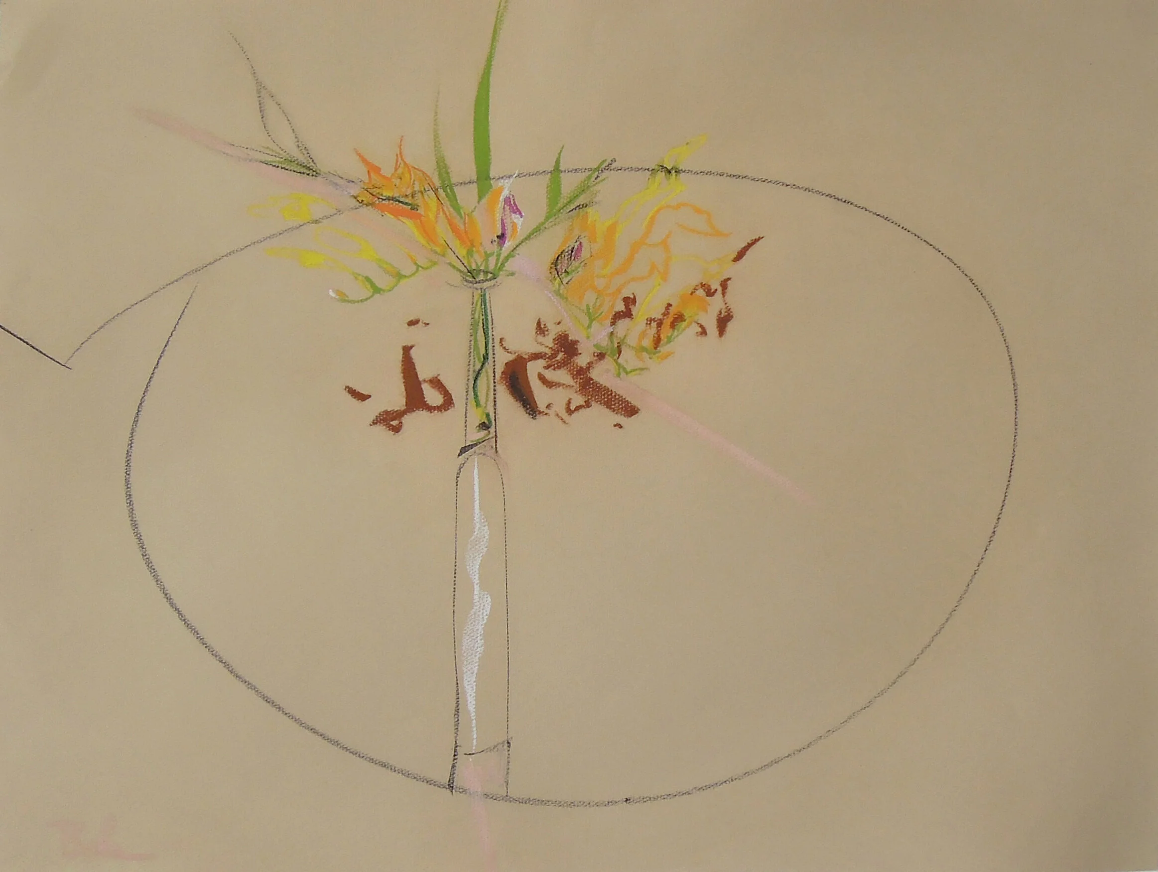 Beverly Hallam, Freesia in Florida Water Bottle (1981)