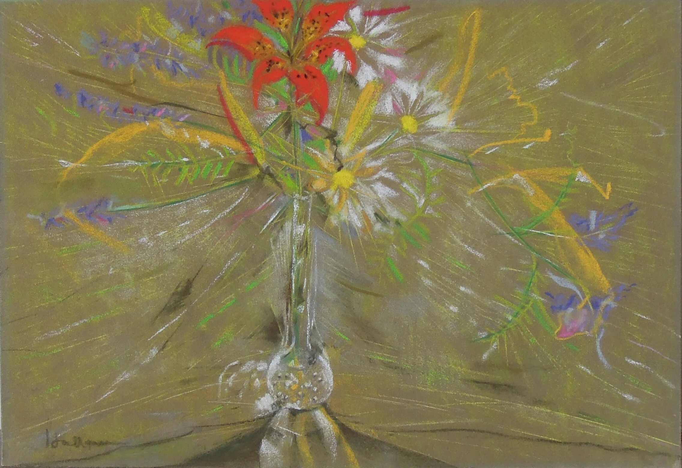 Beverly Hallam, Wood Lily and Daisies (2004)