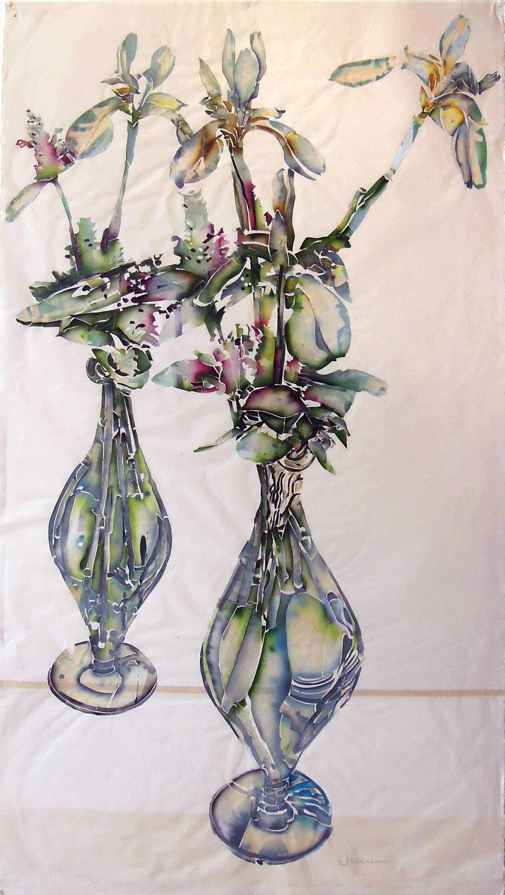 Beverly Hallam, Iris in Cruets (1980)