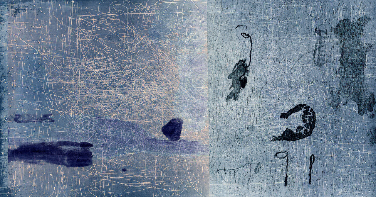 Joyce Silverstone, Untitled 08 (Blue Diptych)