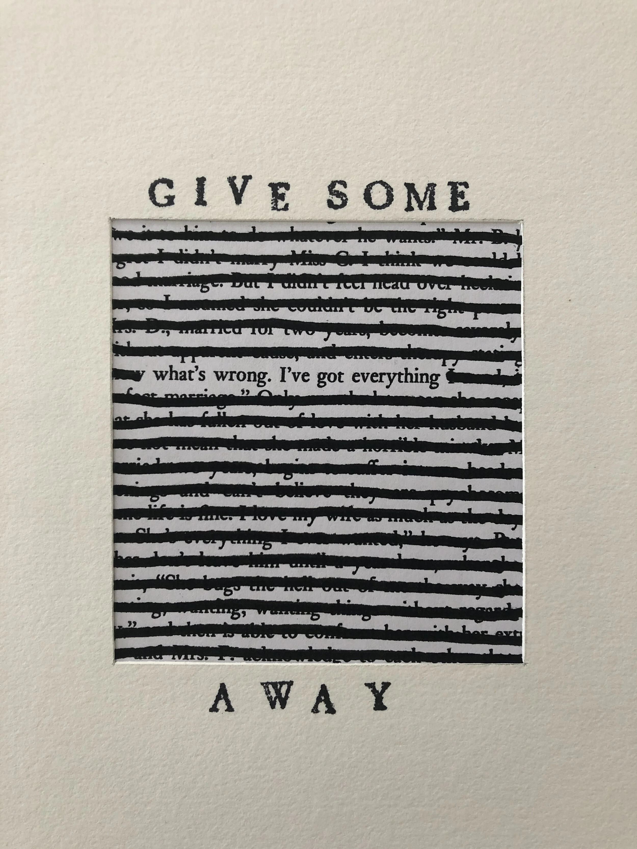 Stuart Kestenbaum, Give Some Away 