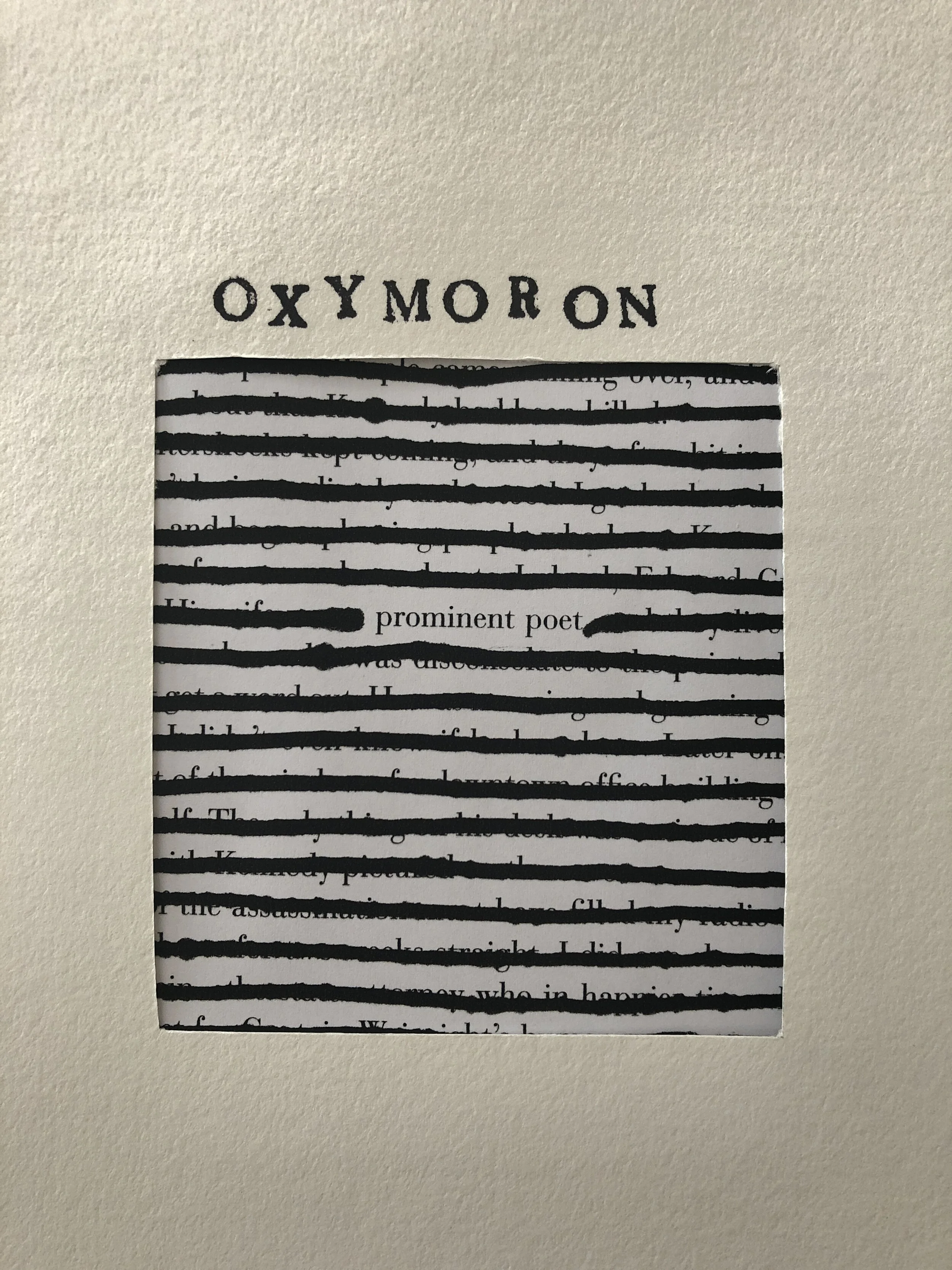 Stuart Kestenbaum, Oxymoron 