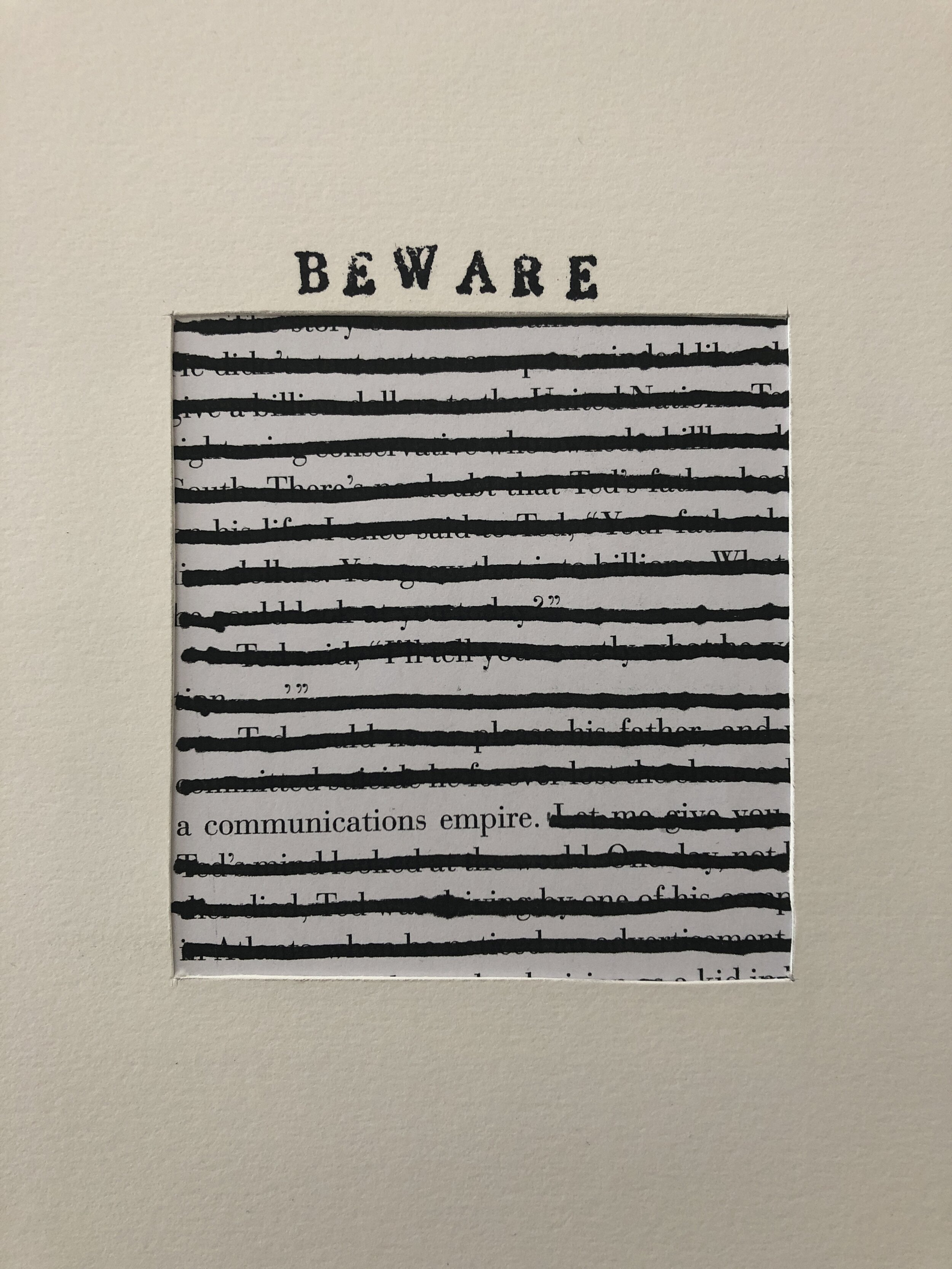 Stuart Kestenbaum, Beware 