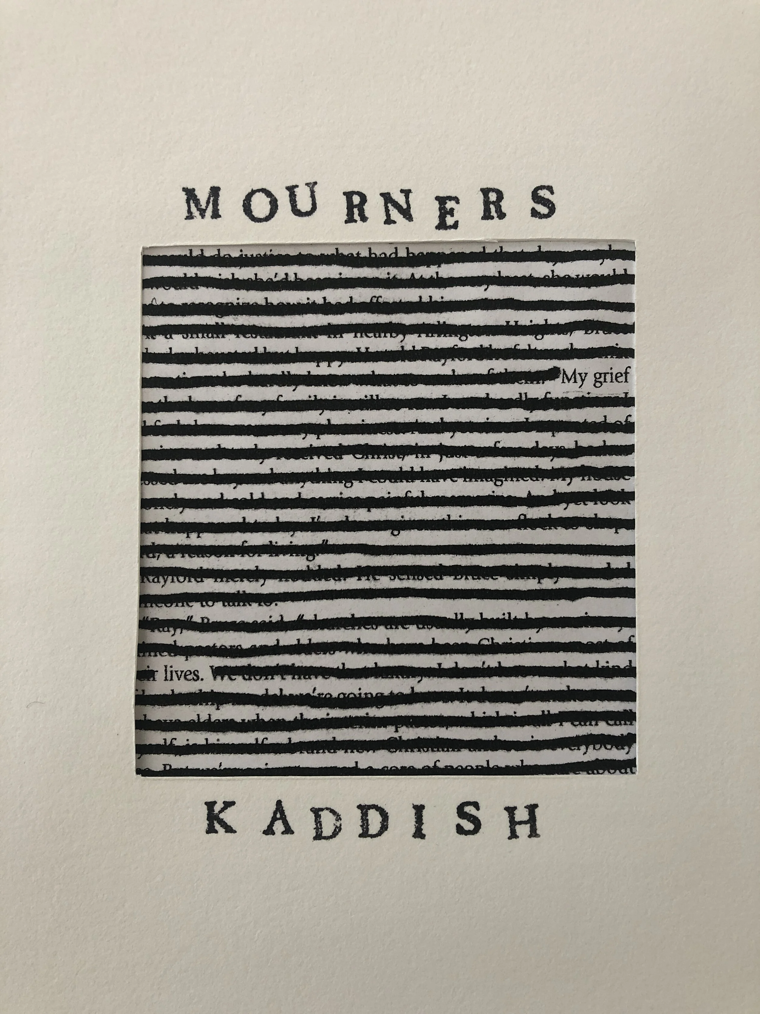 Stuart Kestenbaum, Mourner’s Kaddish 