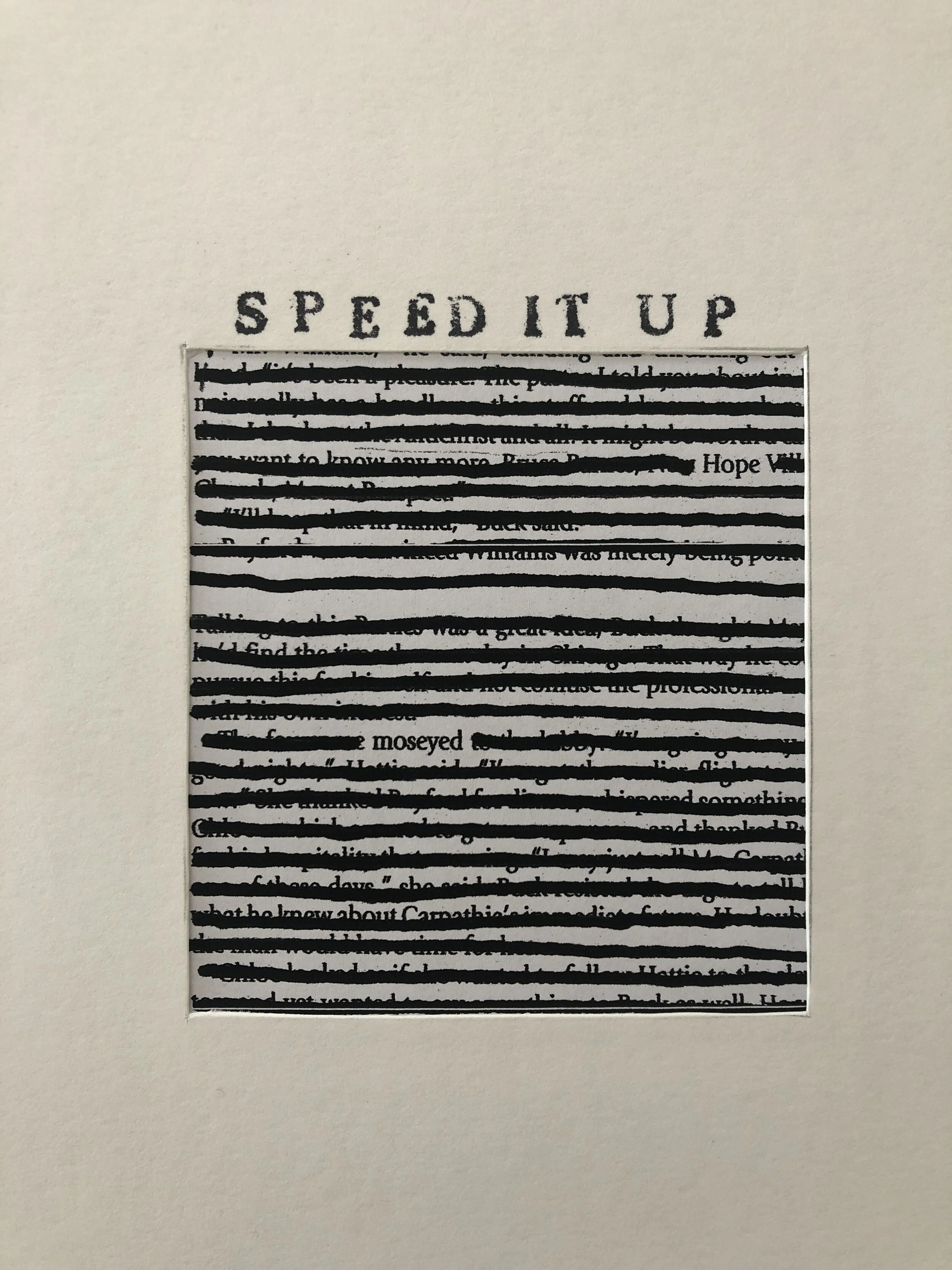 Stuart Kestenbaum, Speed It Up 