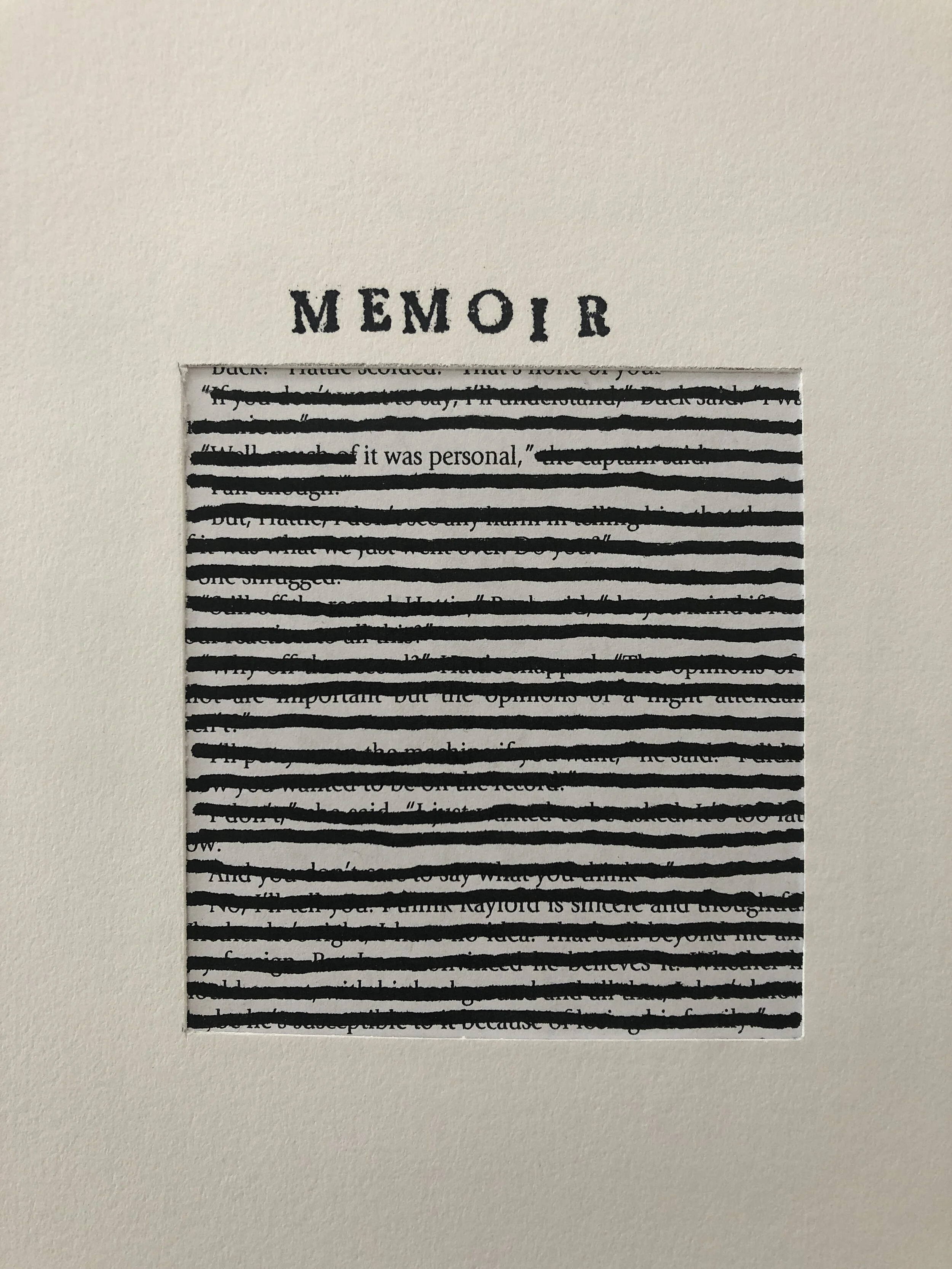 Stuart Kestenbaum, Memoir 