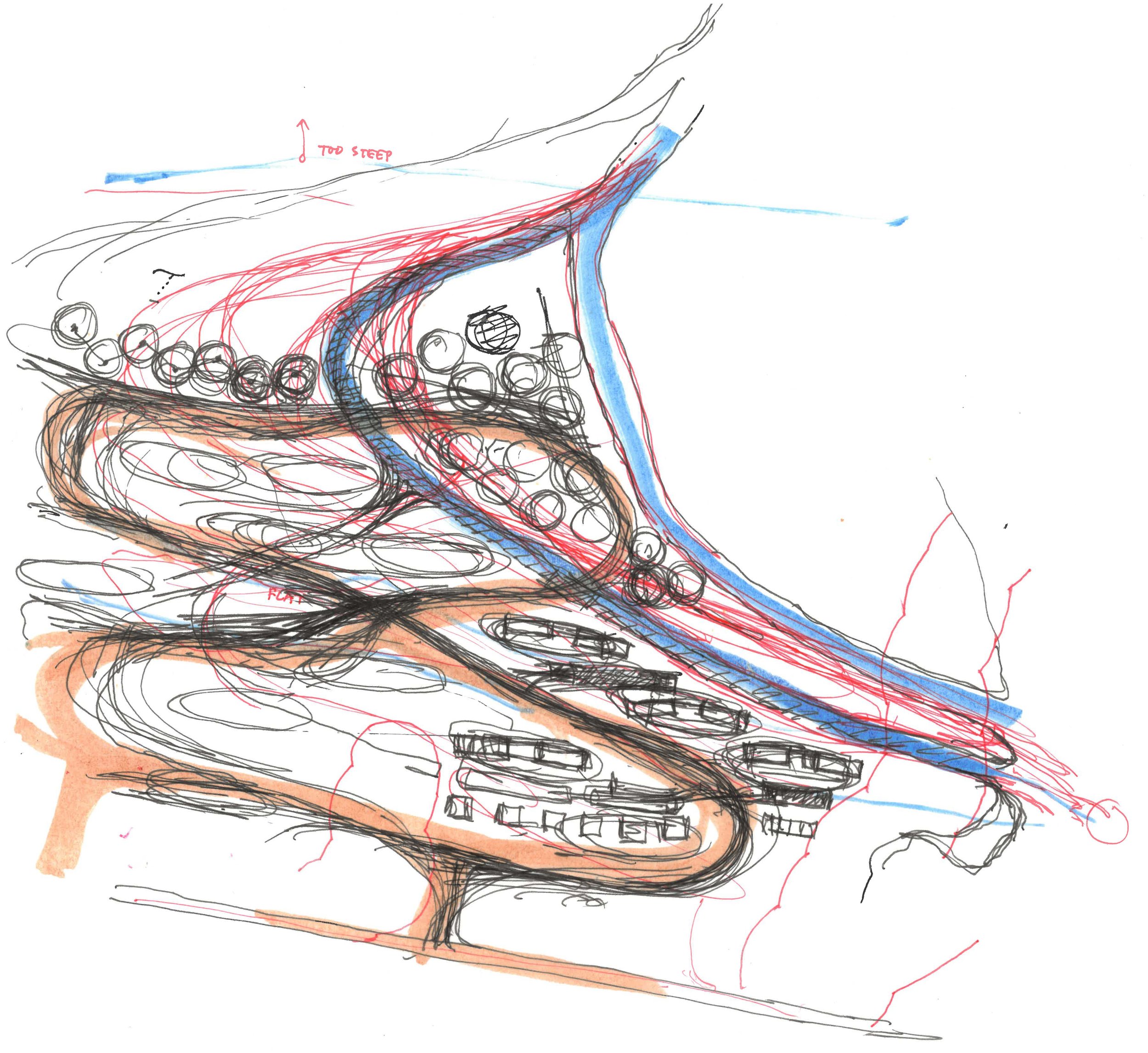 Scott Simons, Study for a Mountainside Development #2