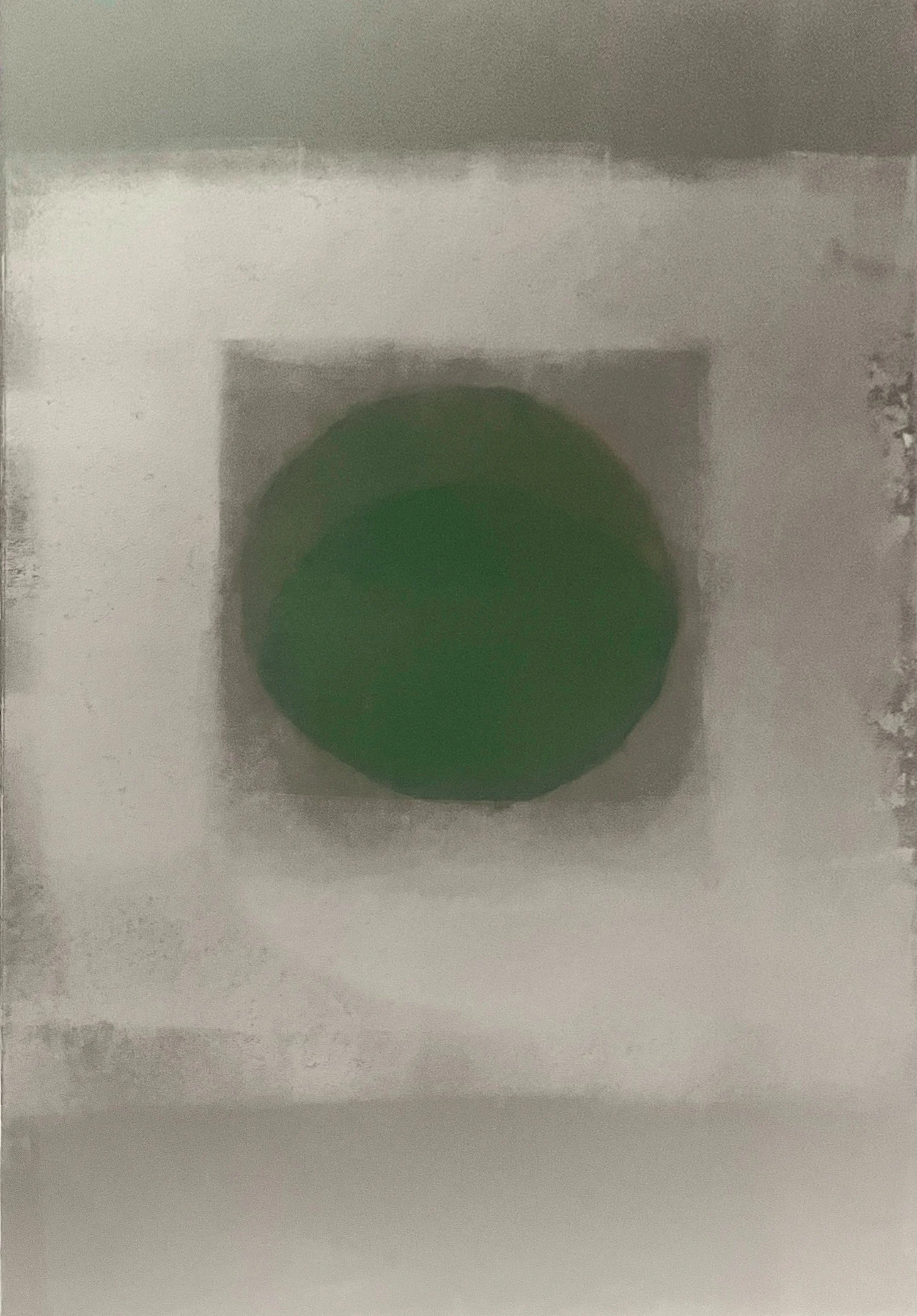 Green Moon on Silver	