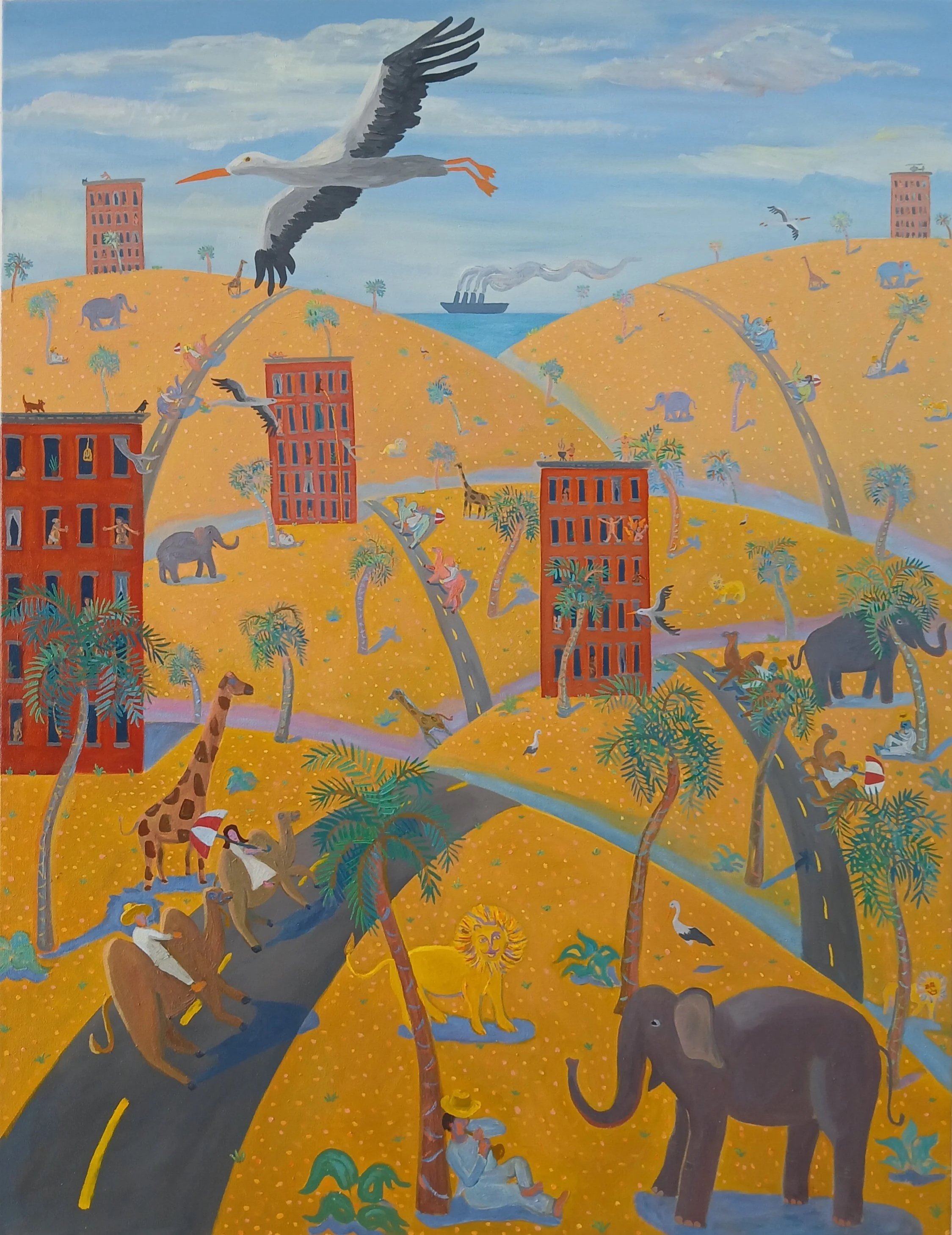 A Stork's View of the Namibian Dunes (2025)