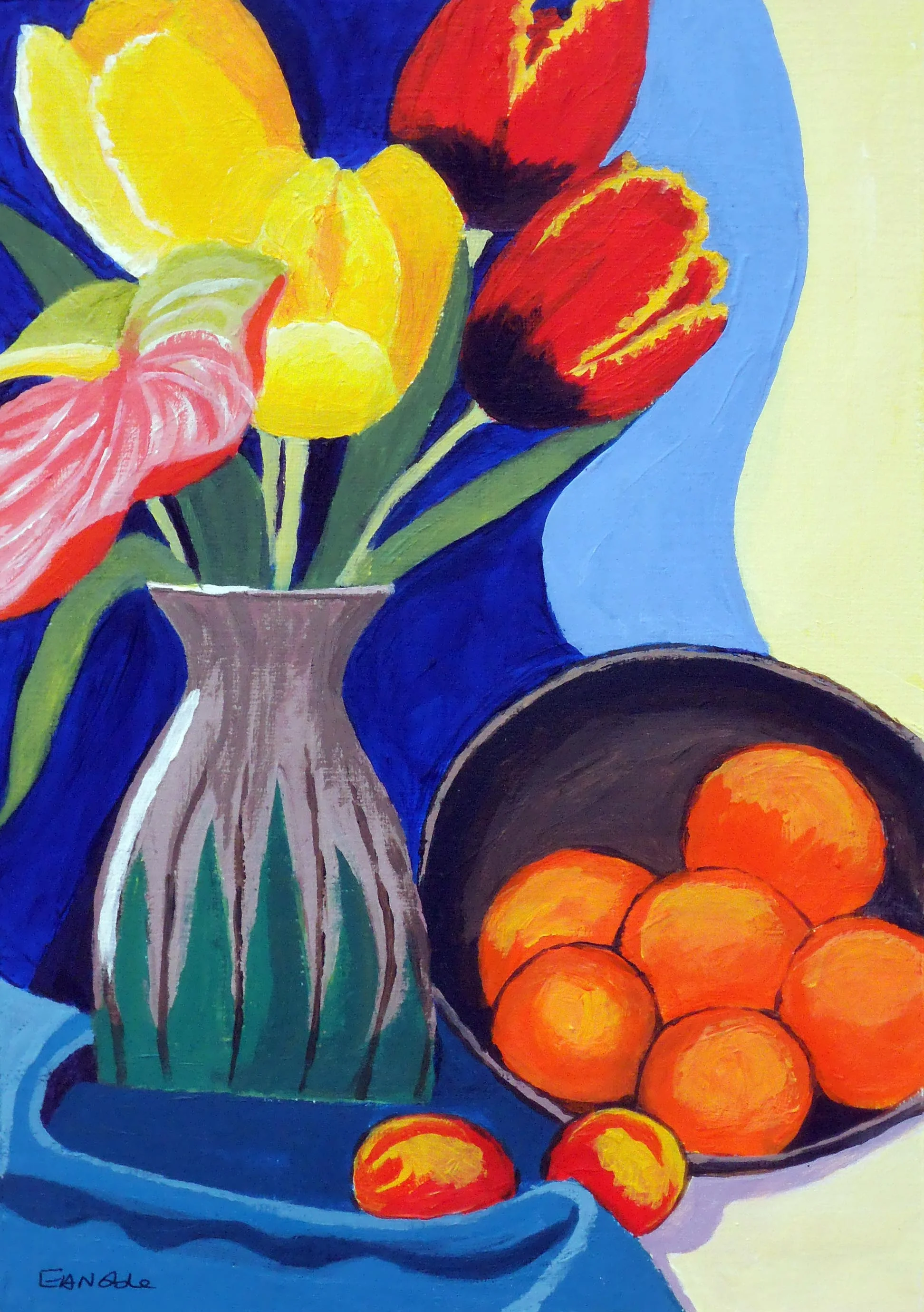 Still Life with Tulips and Oranges