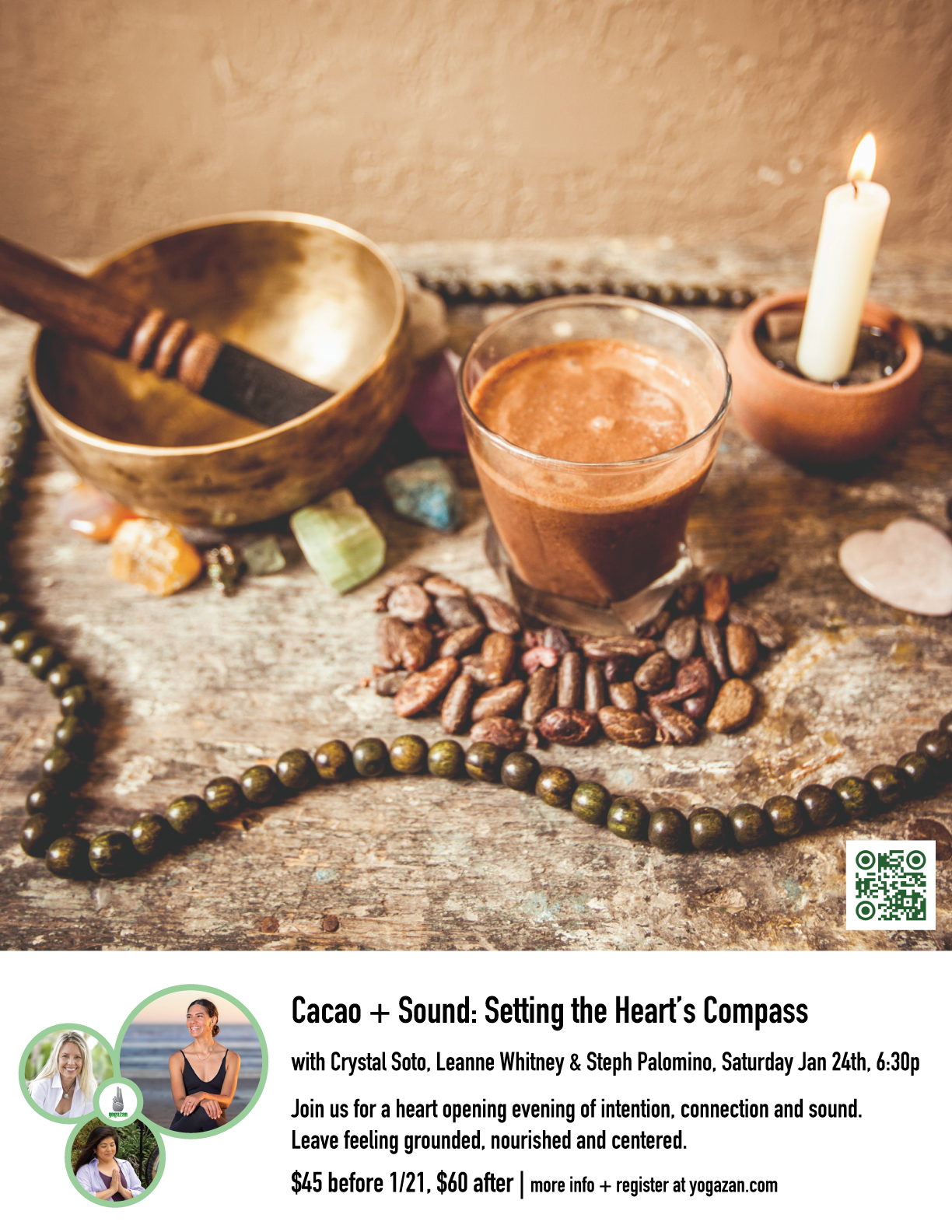 Cacao Ceremony + Sound Healing: Setting the Heart's Compass