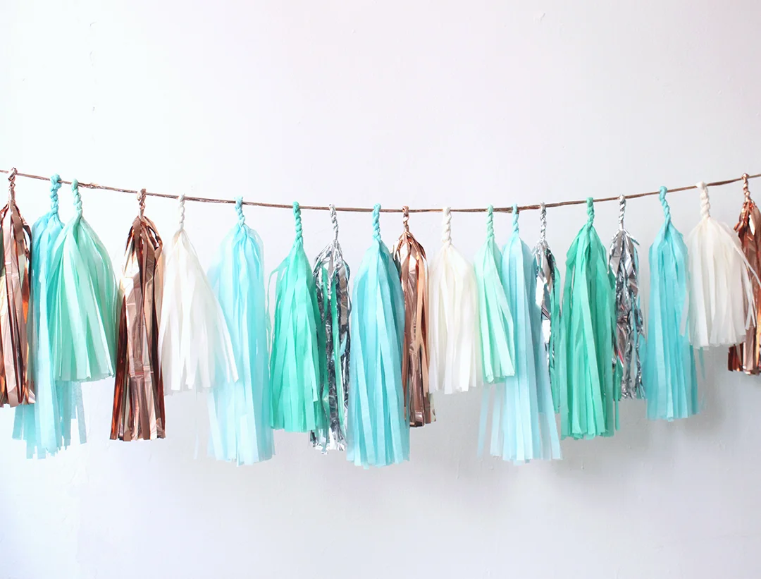 Tassel Garland-Blue/Mint