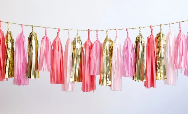Tassel Garland-Soft Pinks